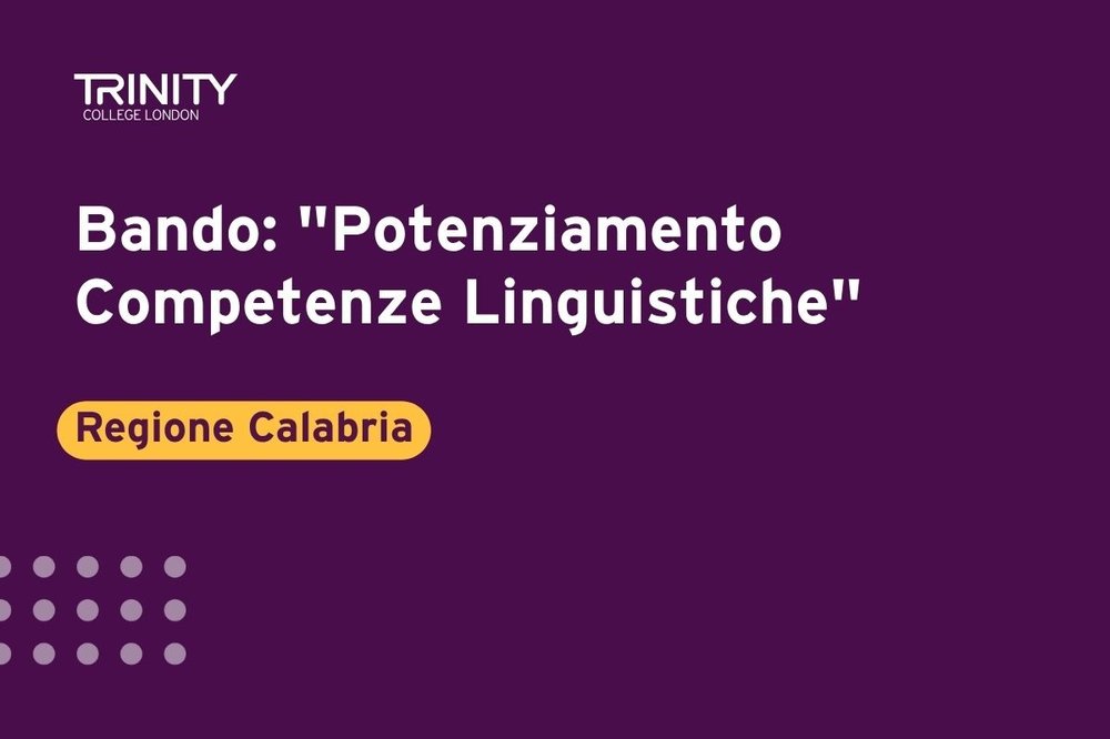 Bando "Potenziamento Competenze Linguistiche", Regione Calabria