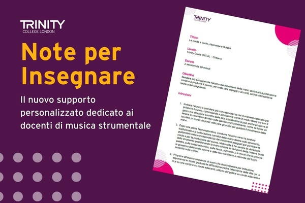 Note per Insegnare: nuovi materiali gratuiti per i Docenti di Musica strumentale