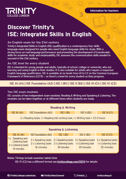 Copertina del factsheet ISE